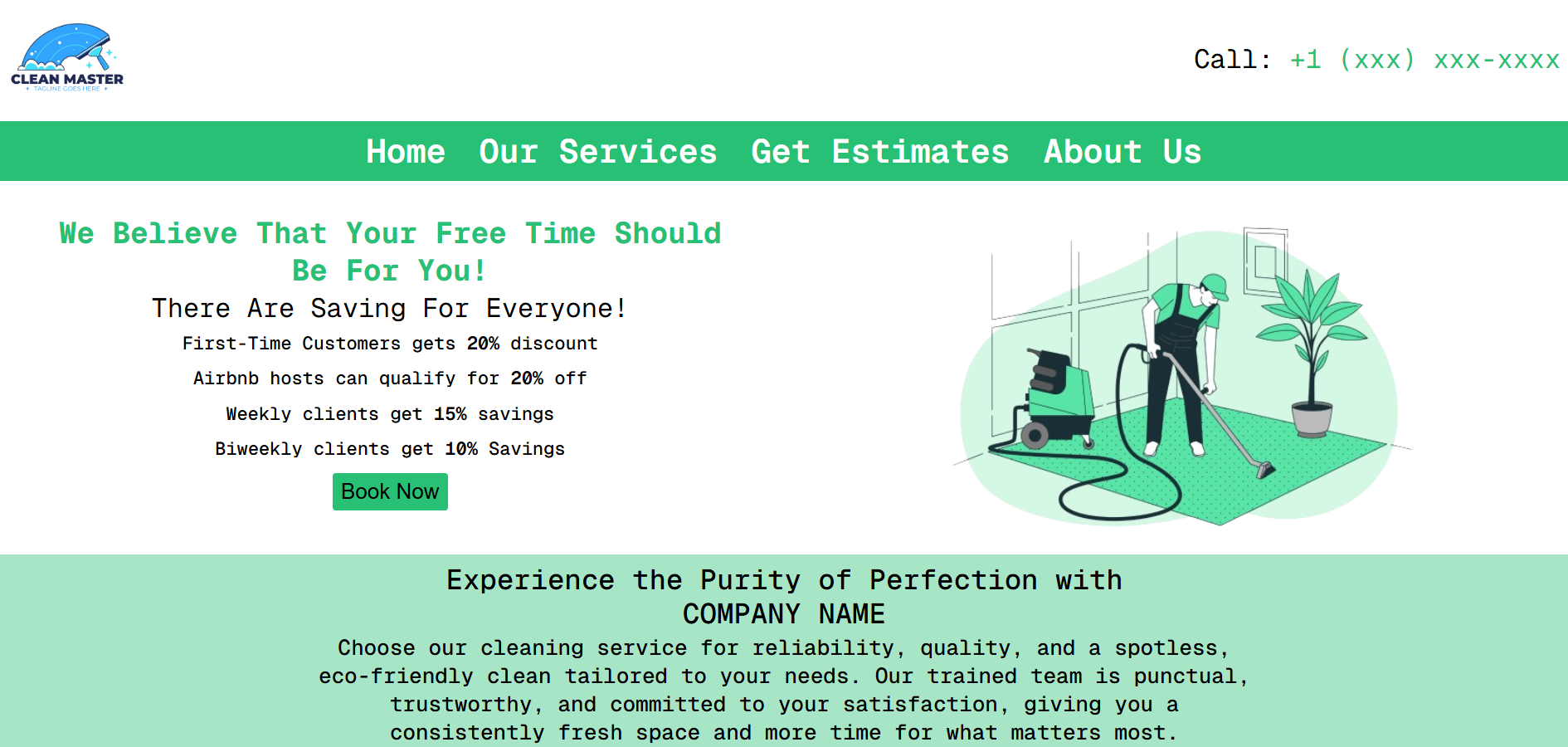 CraftedWeb Solutions Cleaning Service Templates