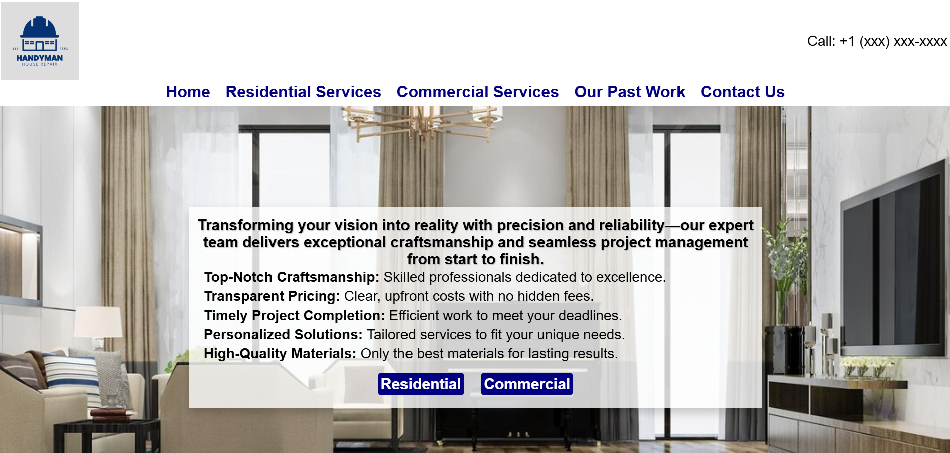 CraftedWeb Solutions General Contractor Templates